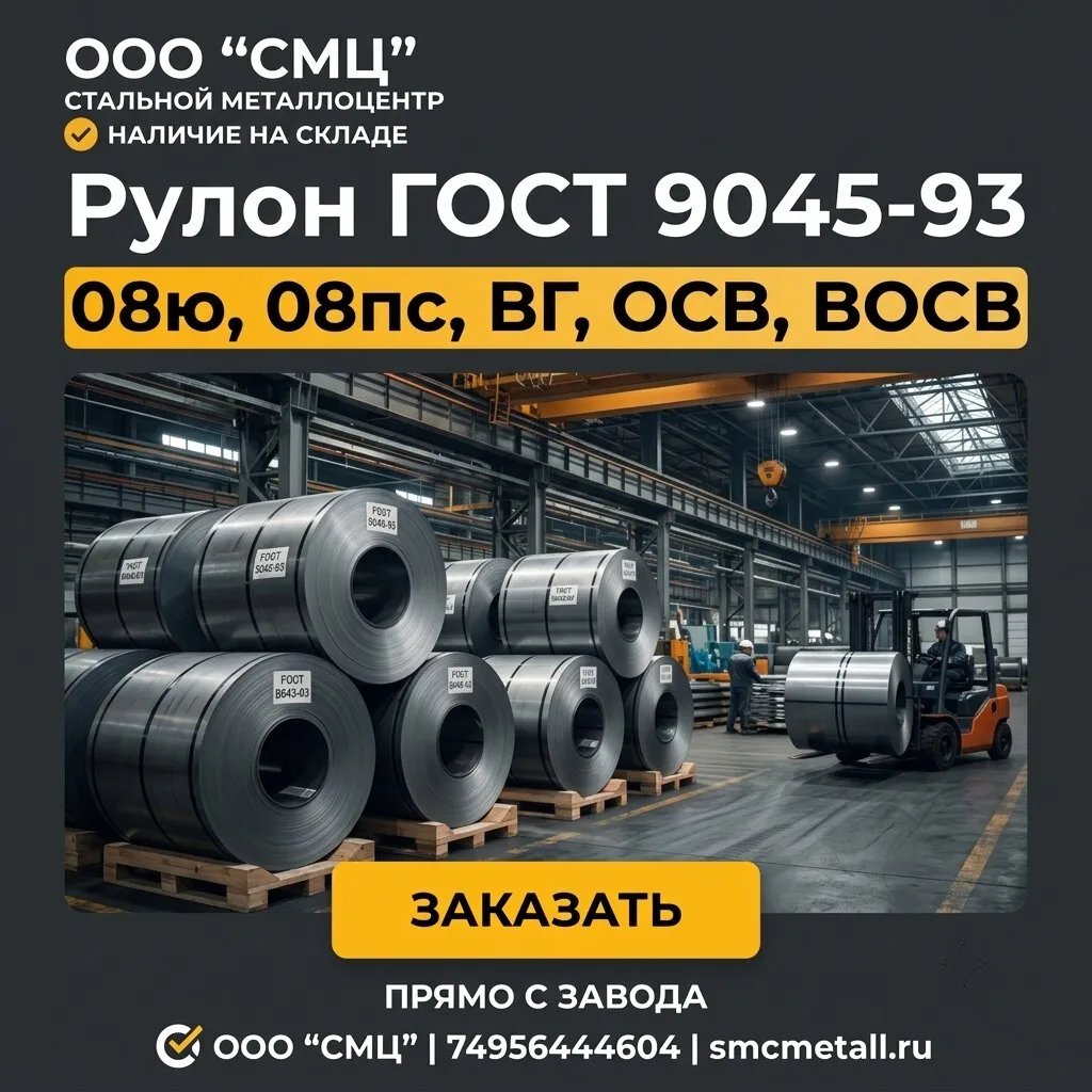 Рулон х/к ГОСТ 9045-93, толщина 0,3 мм! В наличии!