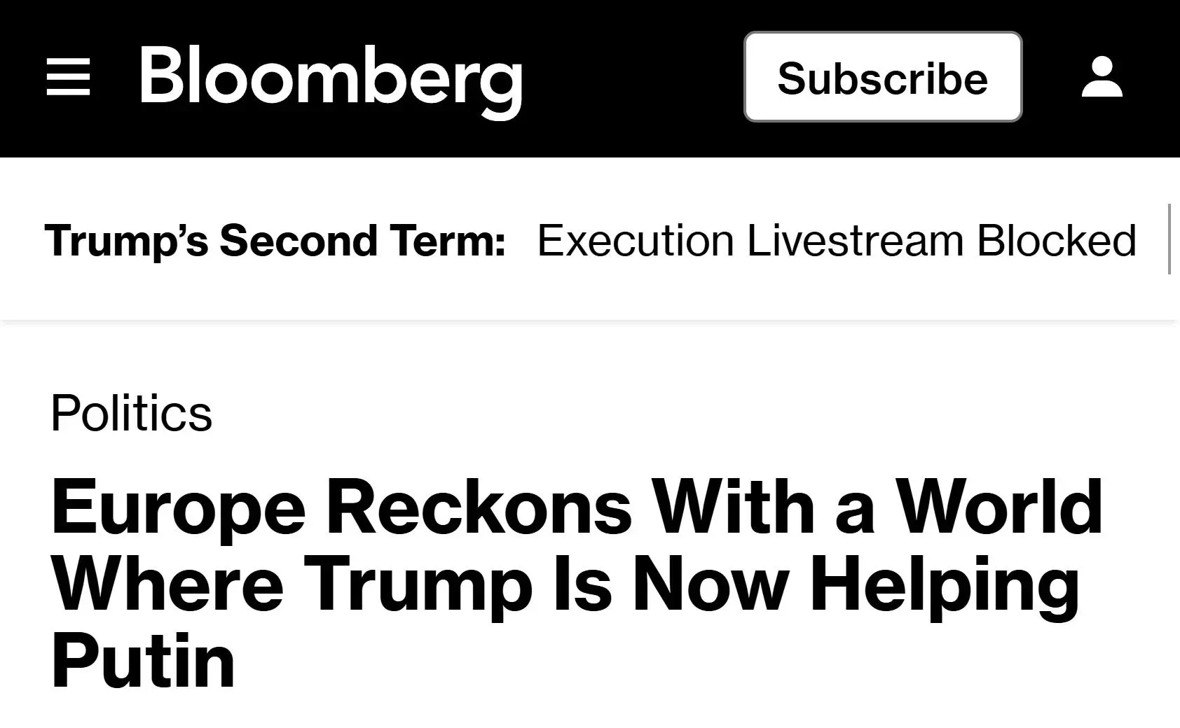 ЕС готовится к миру, в котором США помогают России, — Bloomberg