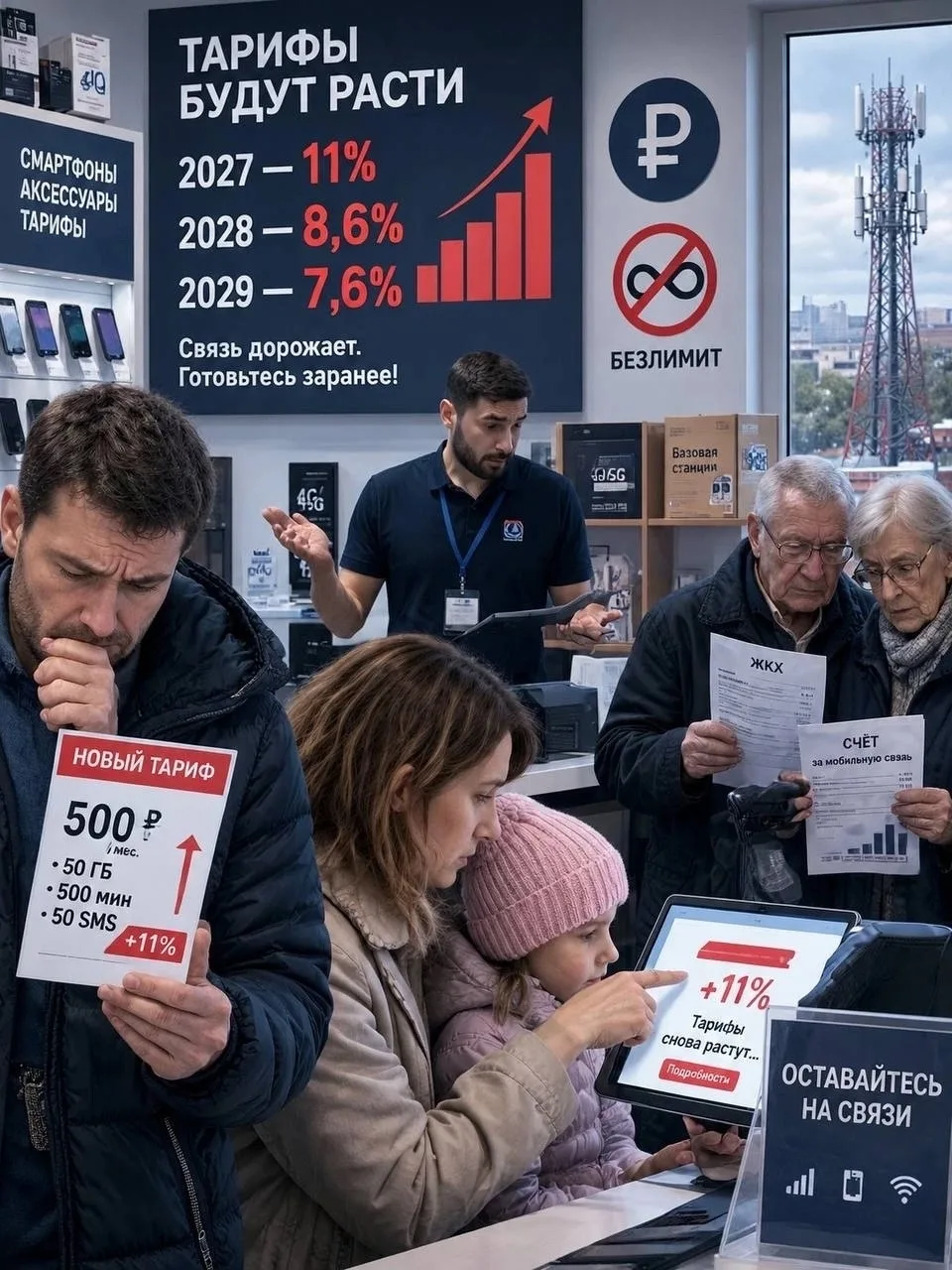 Мобильная связь в России может подорожать на 11% — Минцифры предложило ориентироваться ...