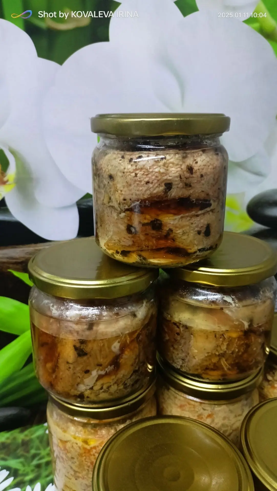 Морской окунь в масле .