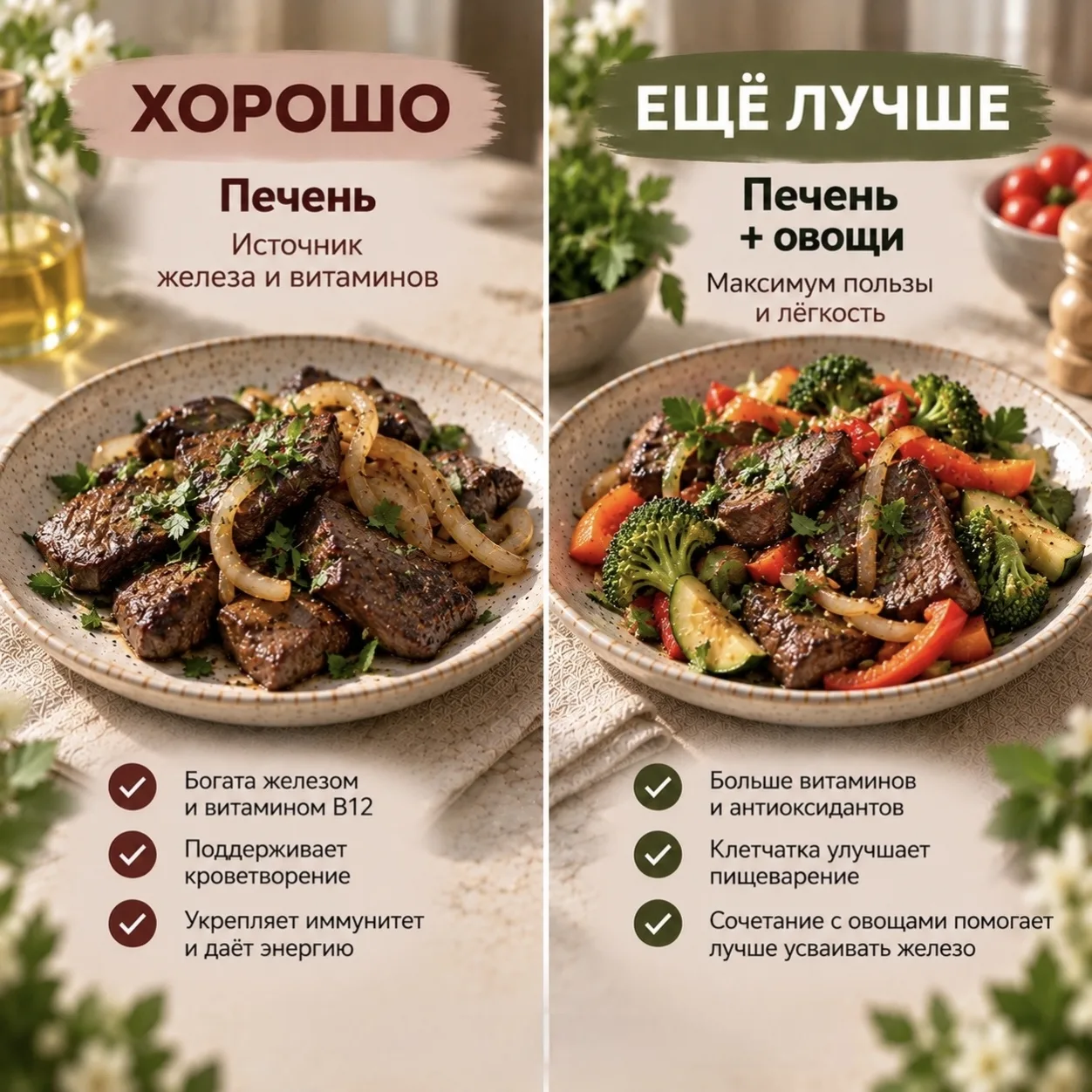 9. Печень + Овощи 🥩🥕
