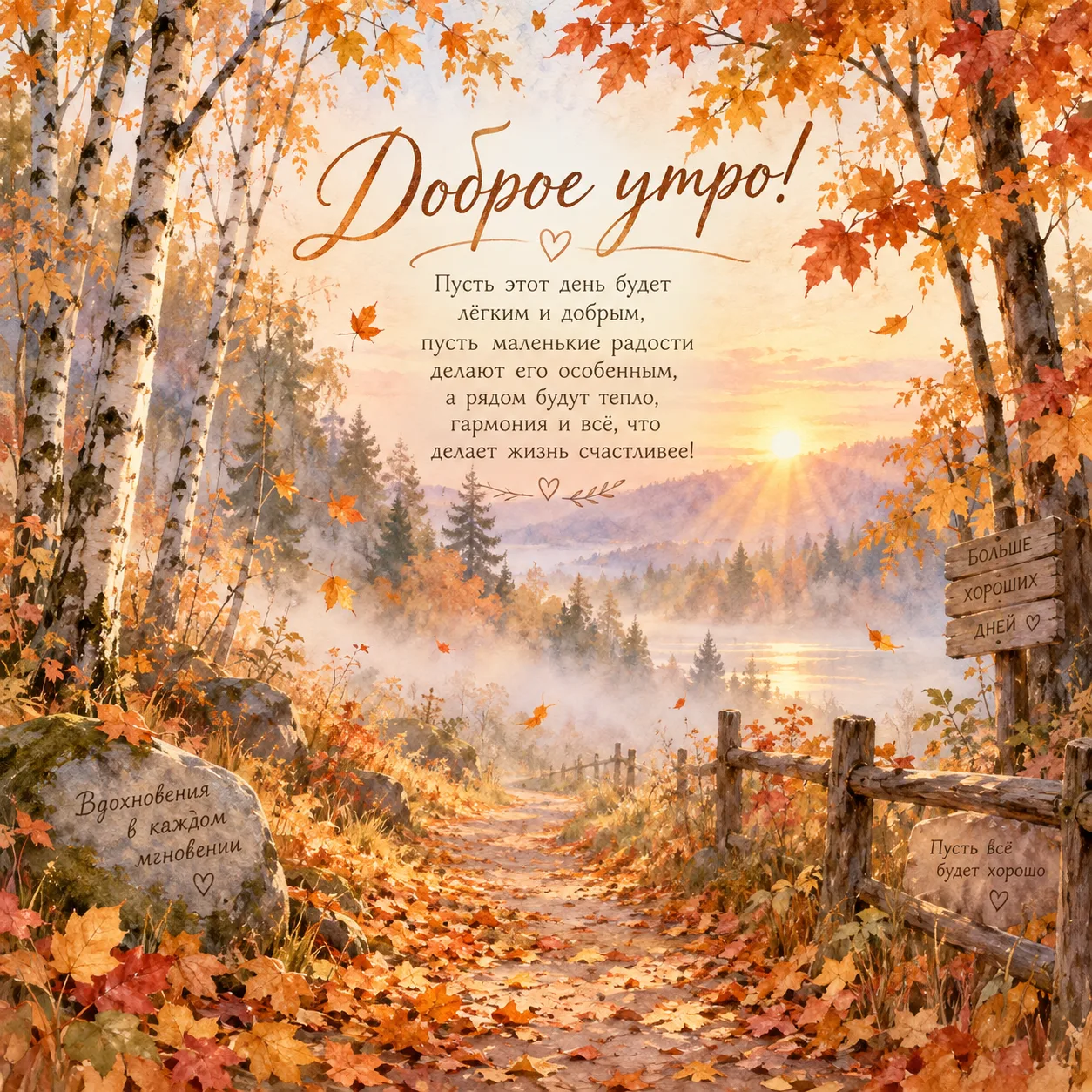 🍁 Доброе осеннее утро, дорогие друзья! ☀️