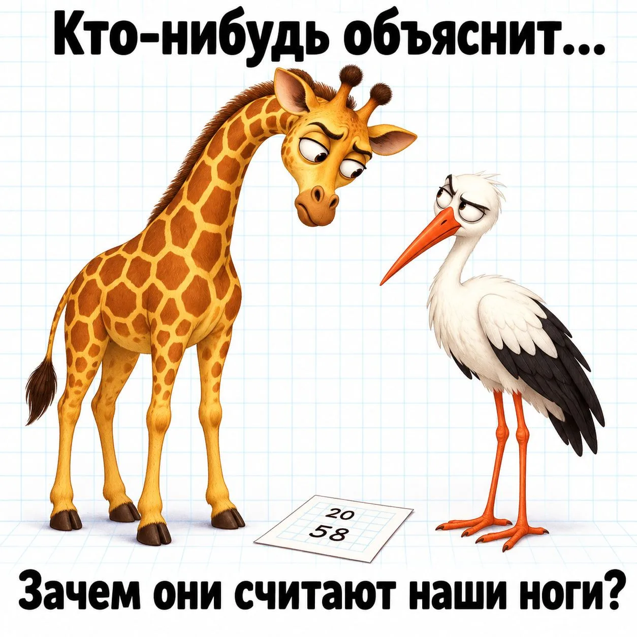 🦒 Лягушек посчитали. Принимаемся за жирафов!