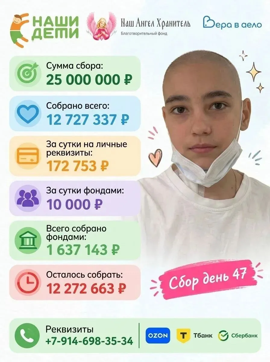 Для трансплантации костного мозга 13-летнему Амиру требуется донор и дорогостоящая опер...