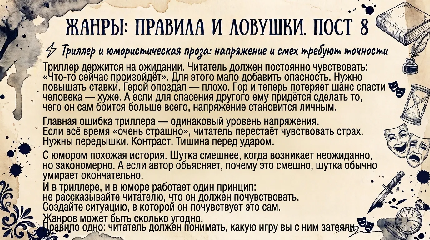 Жанры: правила и ловушки. Пост 8