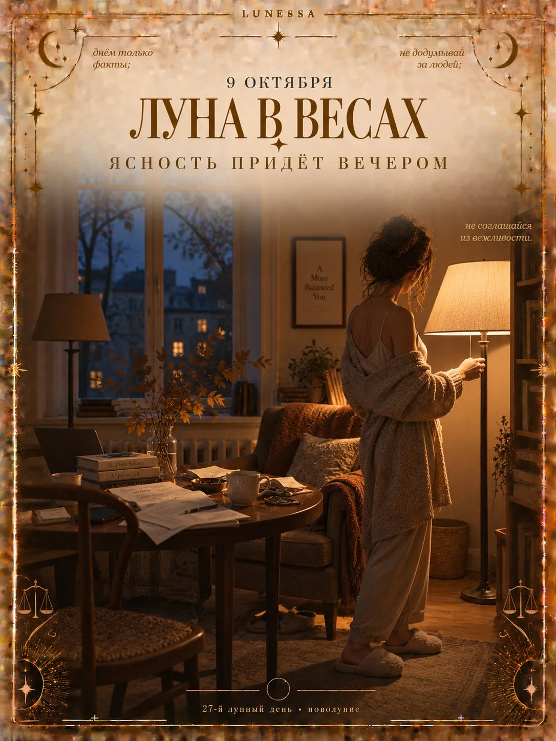 9 октября ✦ Луна в Весах