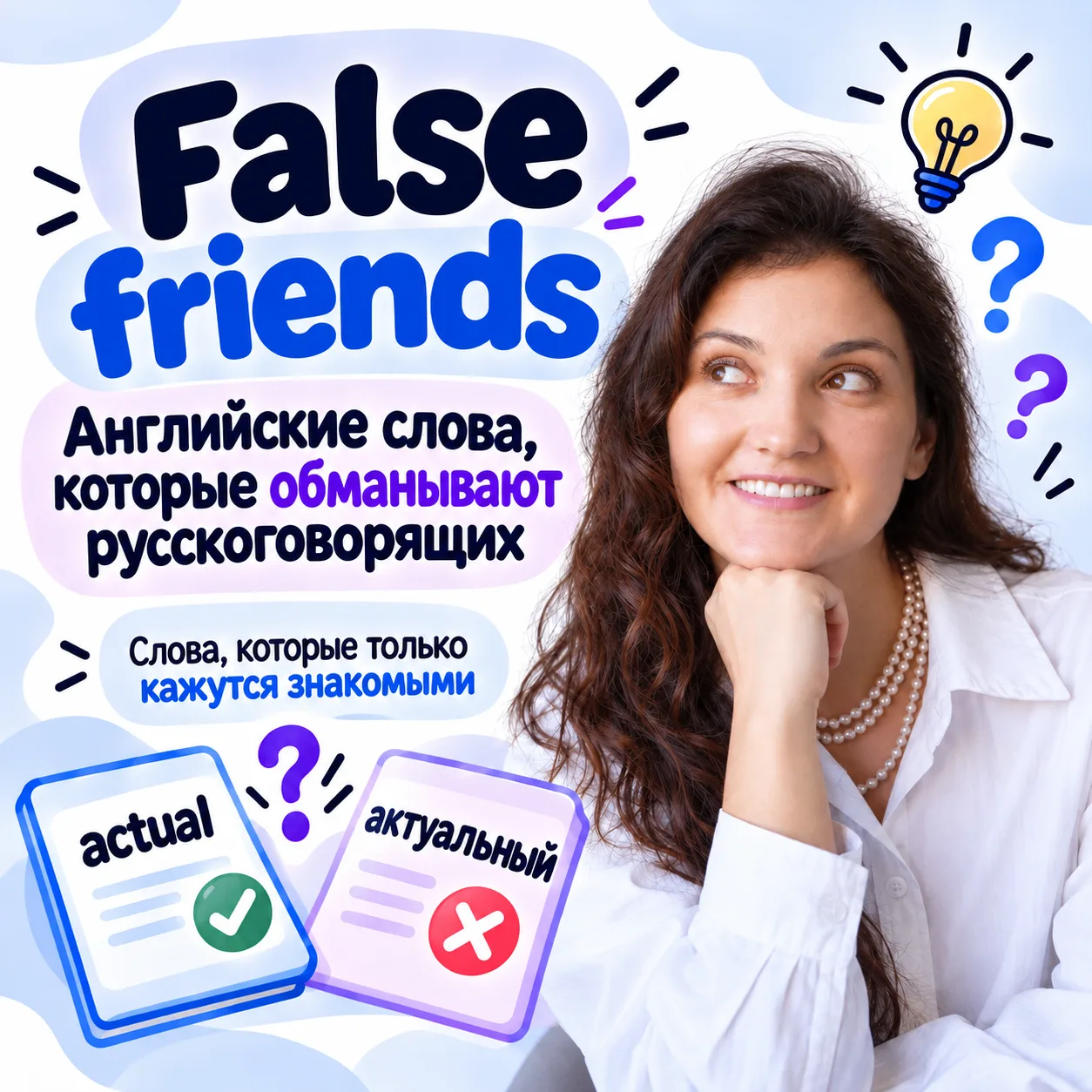 Английские слова, которым лучше не доверять с первого взгляда 👀