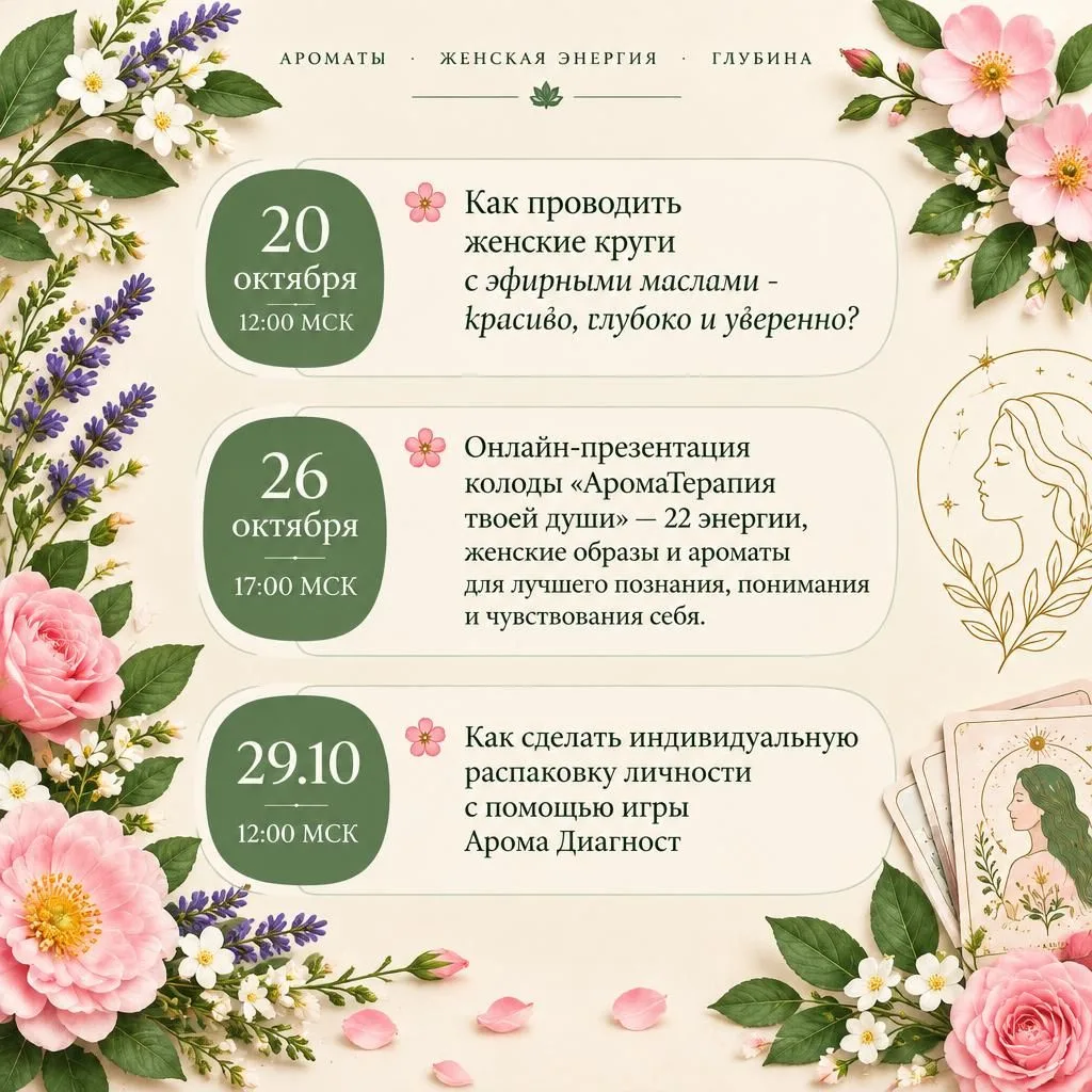 🍂 3 АРОМА-ВСТРЕЧИ, КОТОРЫЕ НЕЛЬЗЯ ПРОПУСТИТЬ ДО КОНЦА ОКТЯБРЯ!