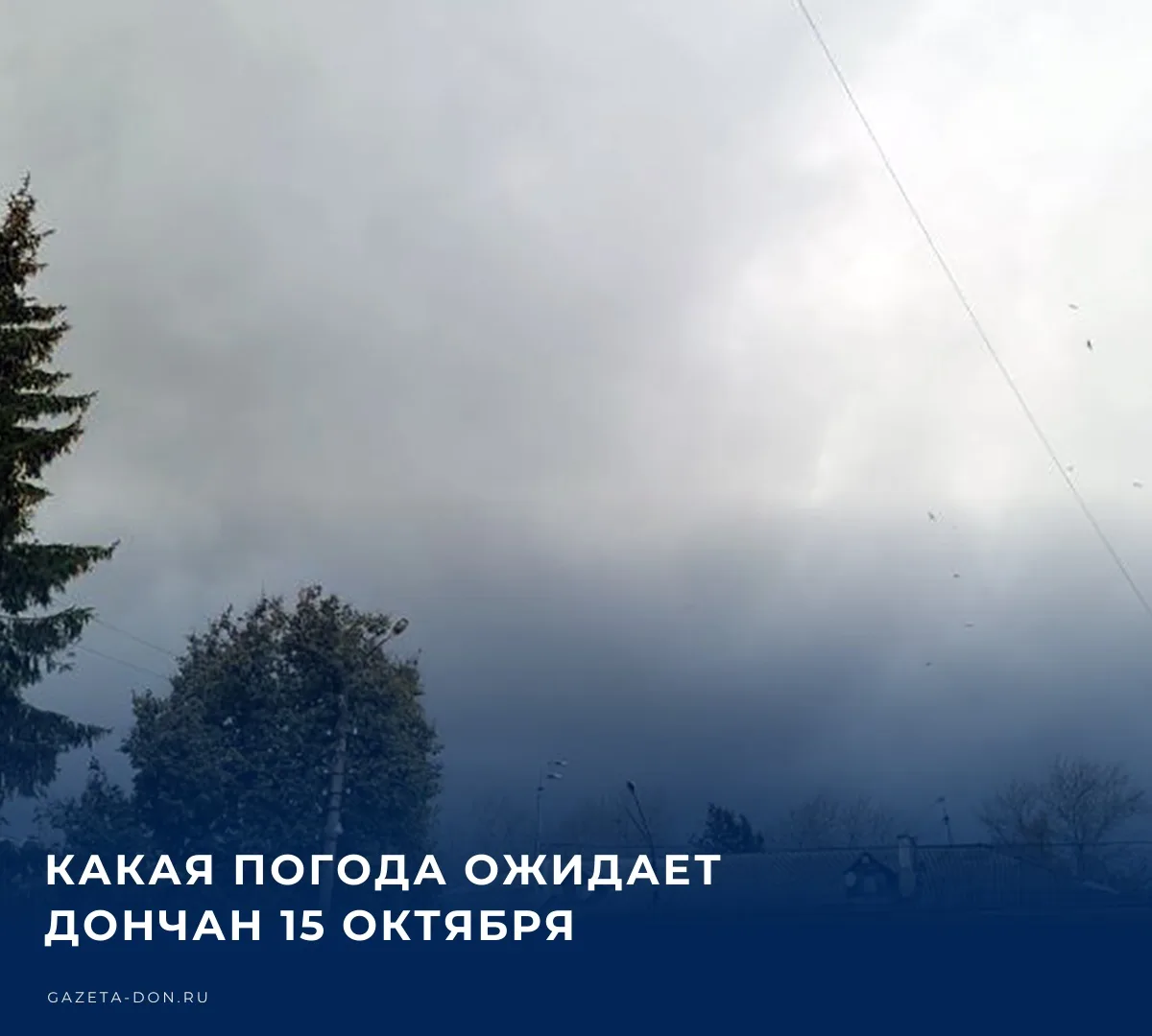 ☁️ Жителей Донского 15 октября ожидает пасмурная погода с осадками. Ночью небо будет за...