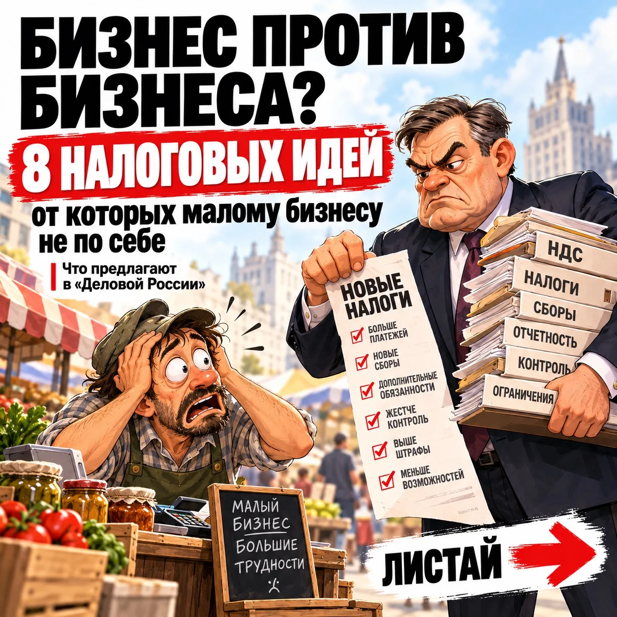 Бизнес против бизнеса? В России предложили отменить налоговые льготы для предпринимател...
