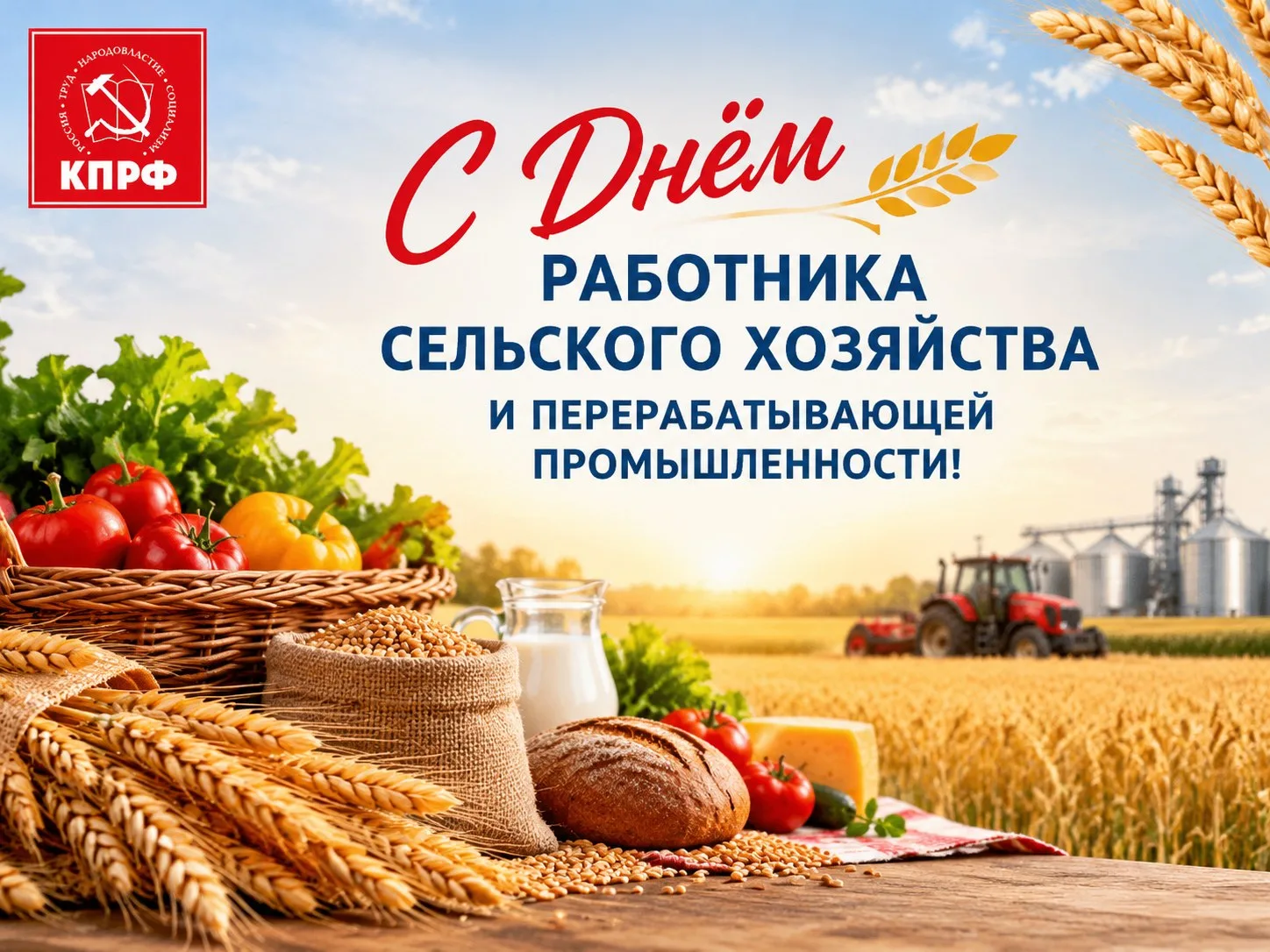 Уважаемые труженики села, работники агропромышленного комплекса и перерабатывающей пром...