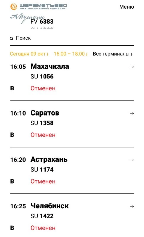 ✈️ Более 370 рейсов задержали и ещё 62 отменили за сутки в московских аэропортах.