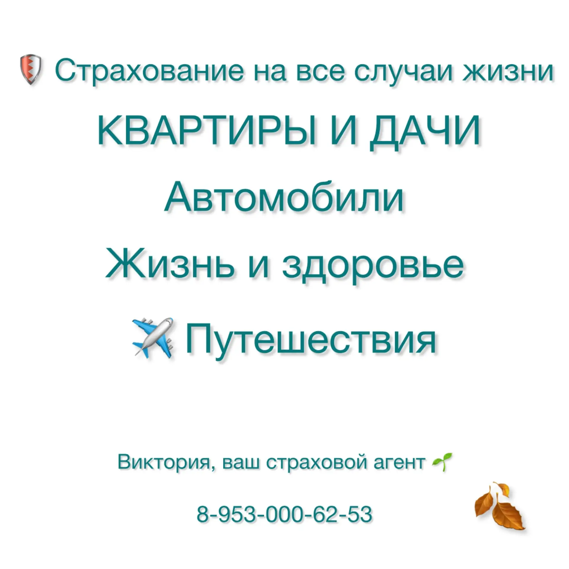 🛡️ Страхование на все случаи жизни