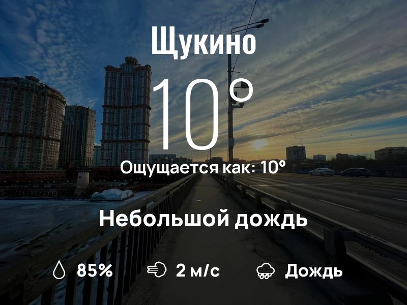 Что с погодой в Щукино?