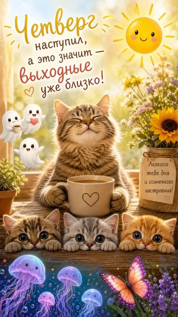 🥰Ставьте реакции и делитесь открыткой с близкими ❤️