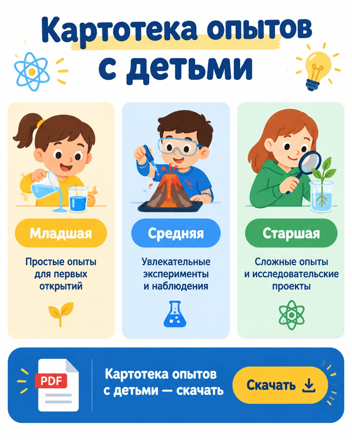 🌱 Опыты для детей