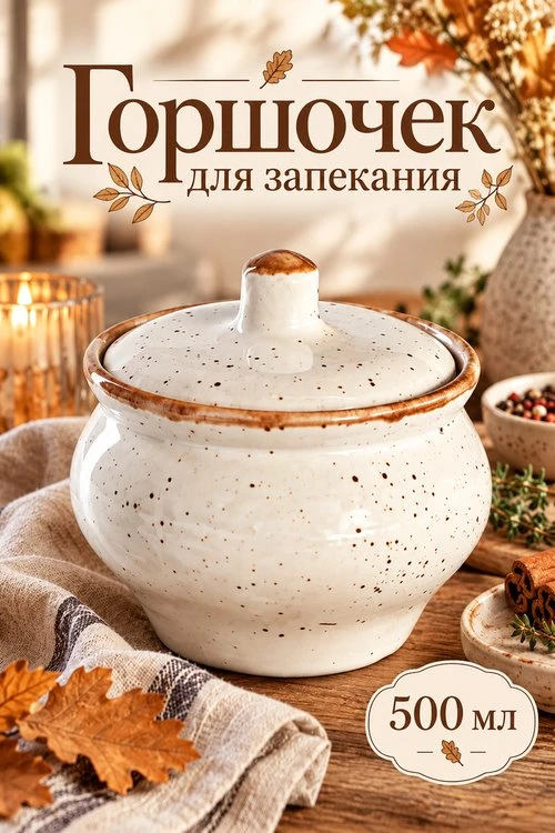 😻Ну какой красивый горшочек для запекания! В таком можно приготовить что-нибудь вкусно...