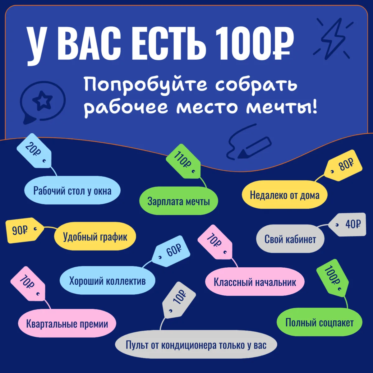 Собери рабочее место мечты! 💛💬