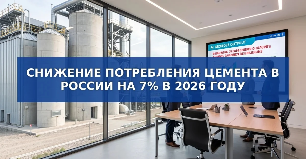 Снижение потребления цемента в 2026 году