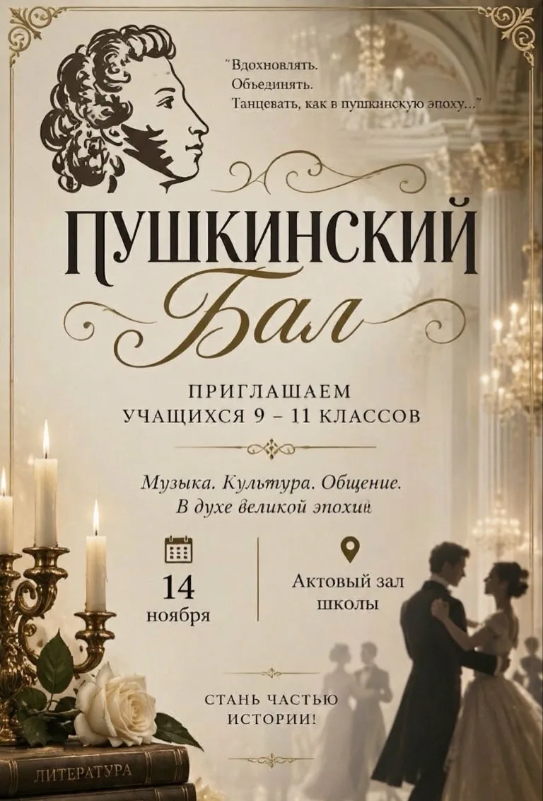 Пушкинский бал уже совсем близко!