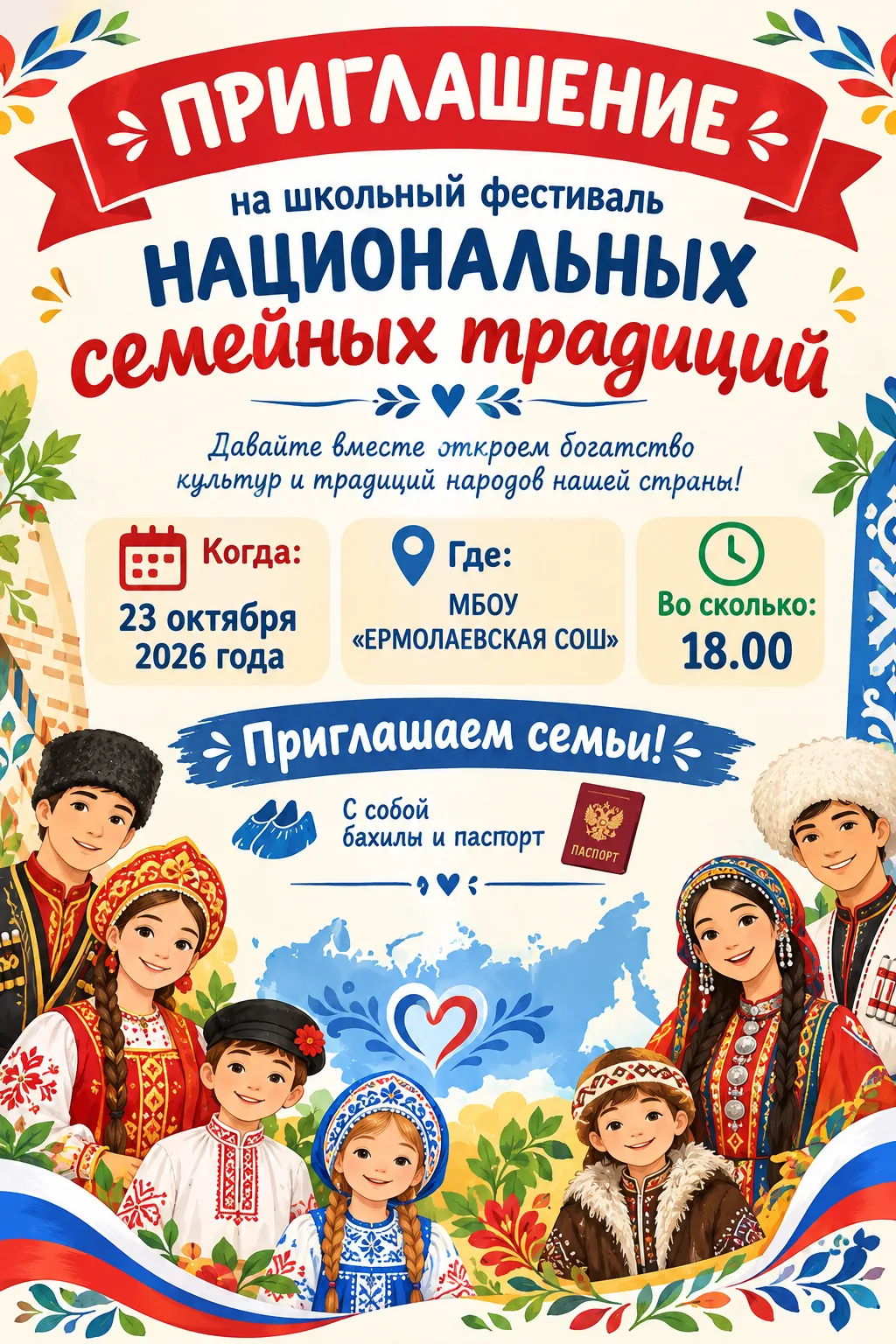 🎨📚 Школьный фестиваль национальных семейных традиций: «Нить поколений»! ✨