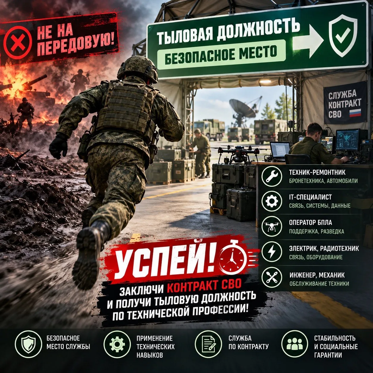 🚨 ОТКРЫТ НАБОР НА ТЫЛОВЫЕ ДОЛЖНОСТИ