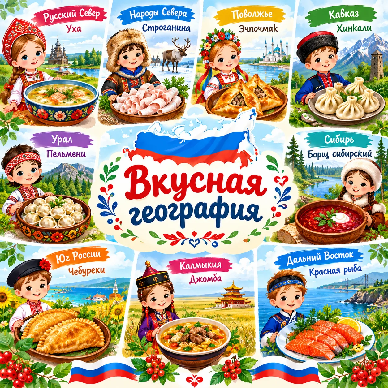 🥧 Семейный челлендж «Вкусная география»! 🌍🥘