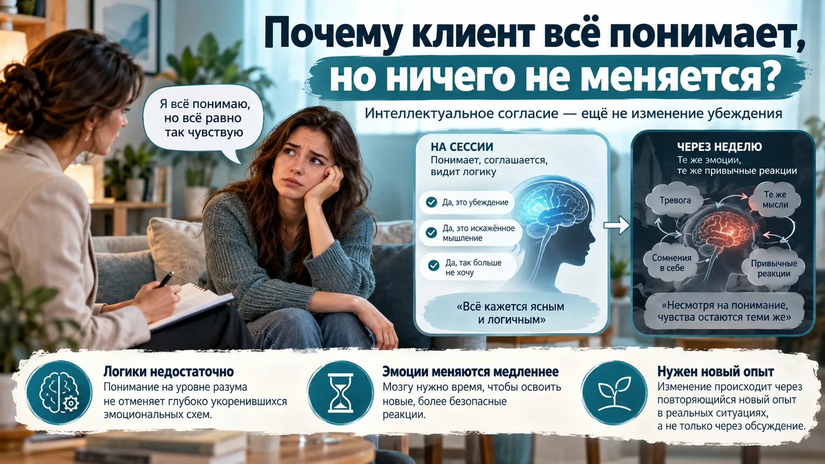 🧠 ПОЧЕМУ КЛИЕНТ ВСЁ ПОНИМАЕТ, НО НИЧЕГО НЕ МЕНЯЕТСЯ?