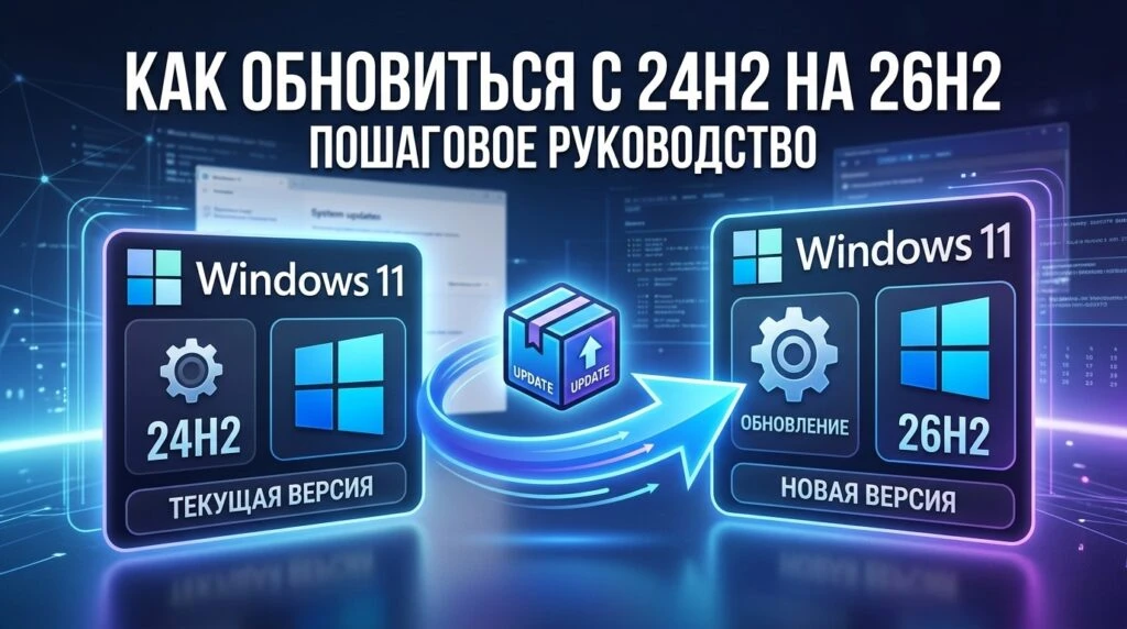 🪟 Как обновиться с 24H2 на 26H2: пошаговое руководство