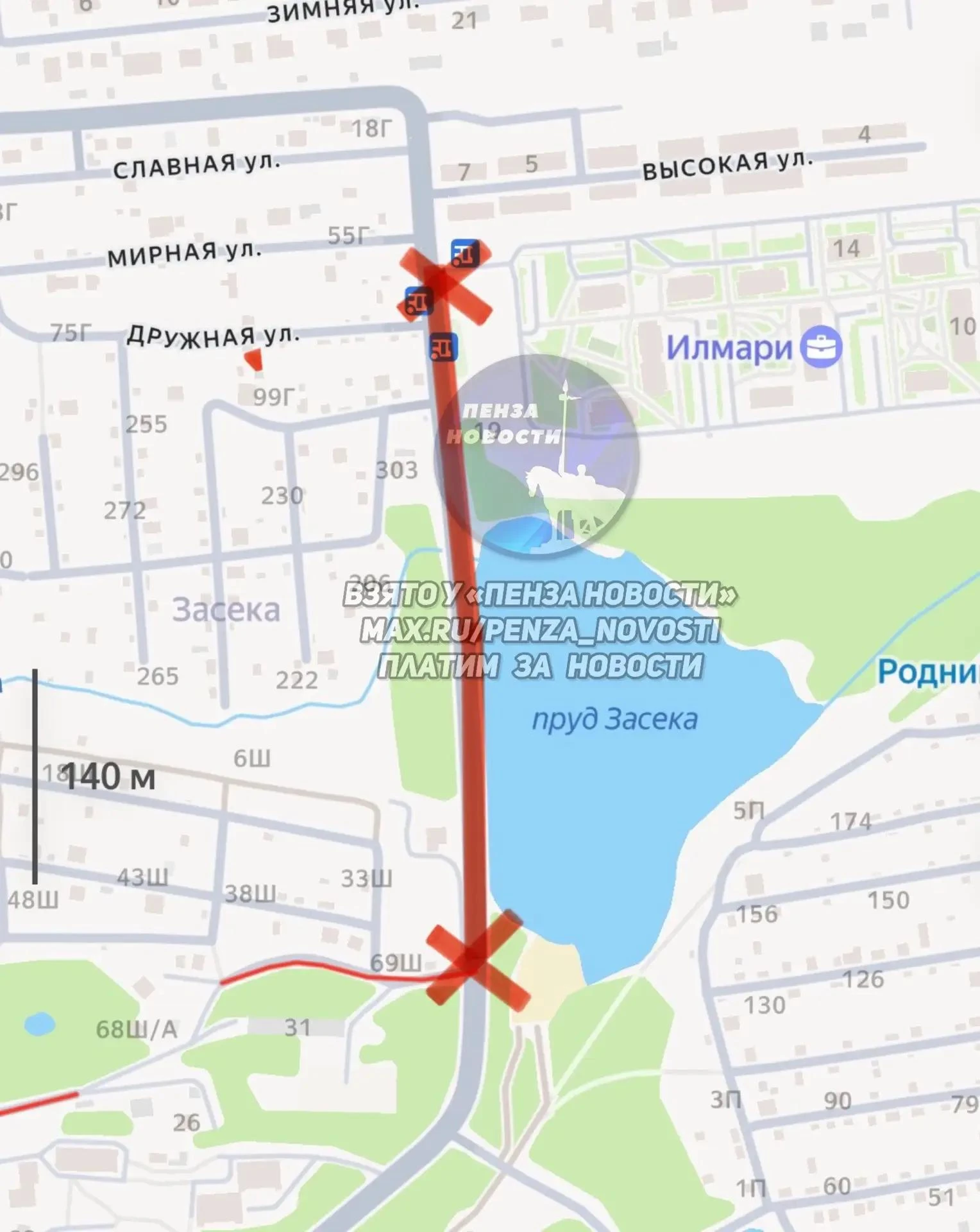 Перекроют участок Зеленодольской 15 октября с 06:00 до 19:00