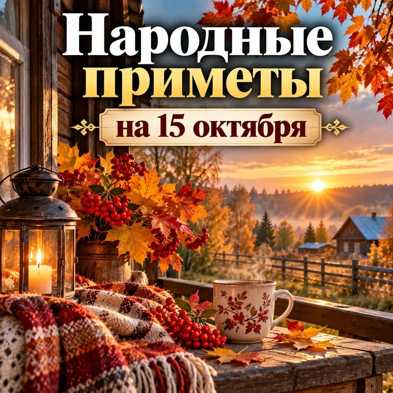 По народному календарю 15 октября 2026 года отмечается день Куприяна и Устиньи.