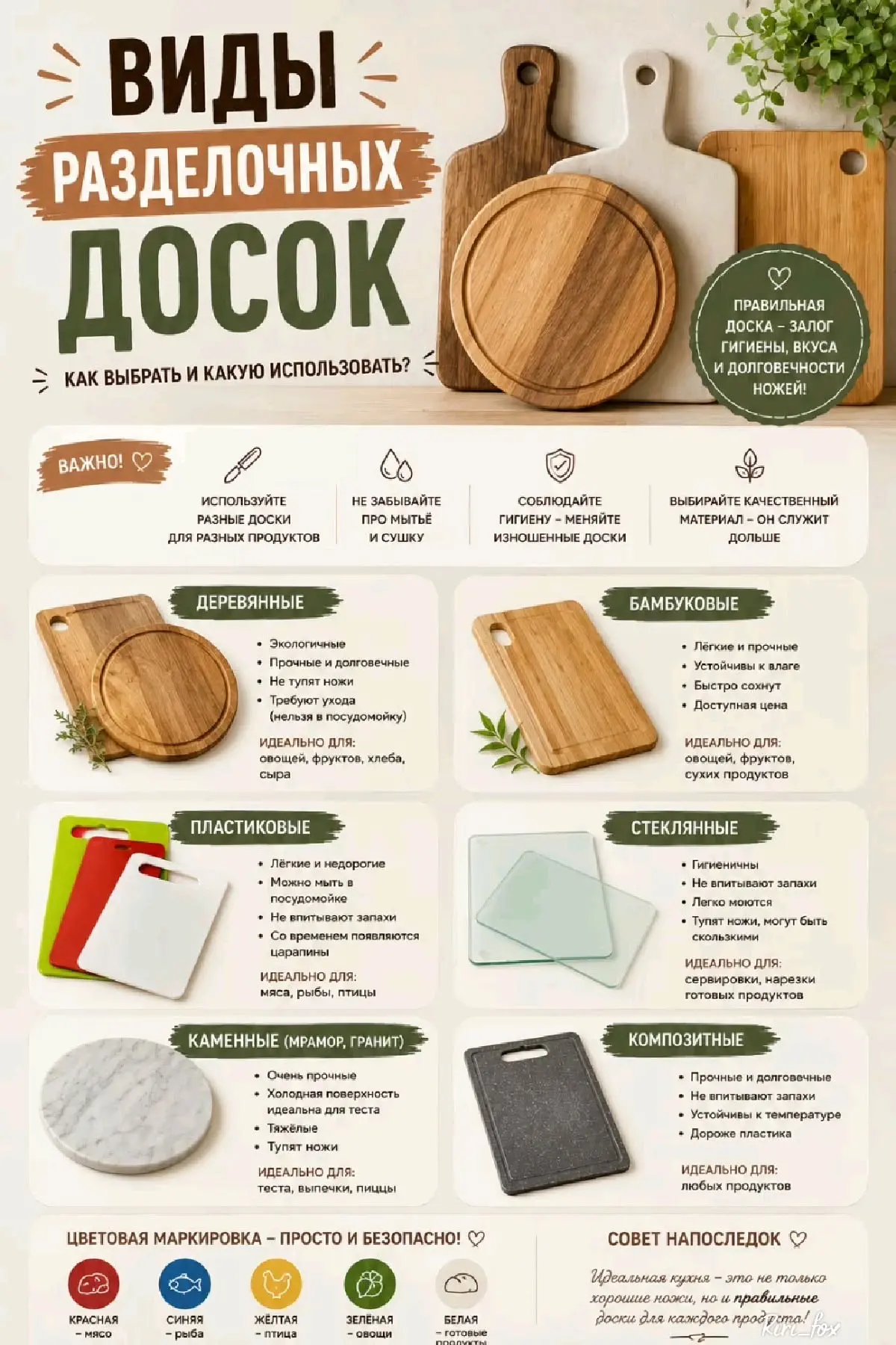 Виды разделочных досок📝