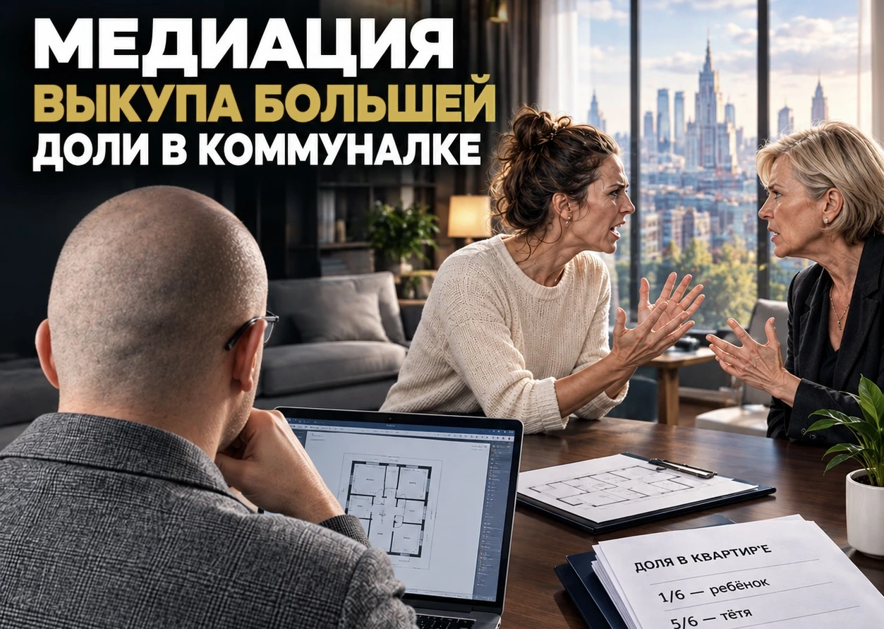 Прилетел лид. Просит медиацию выкупа большей доли.