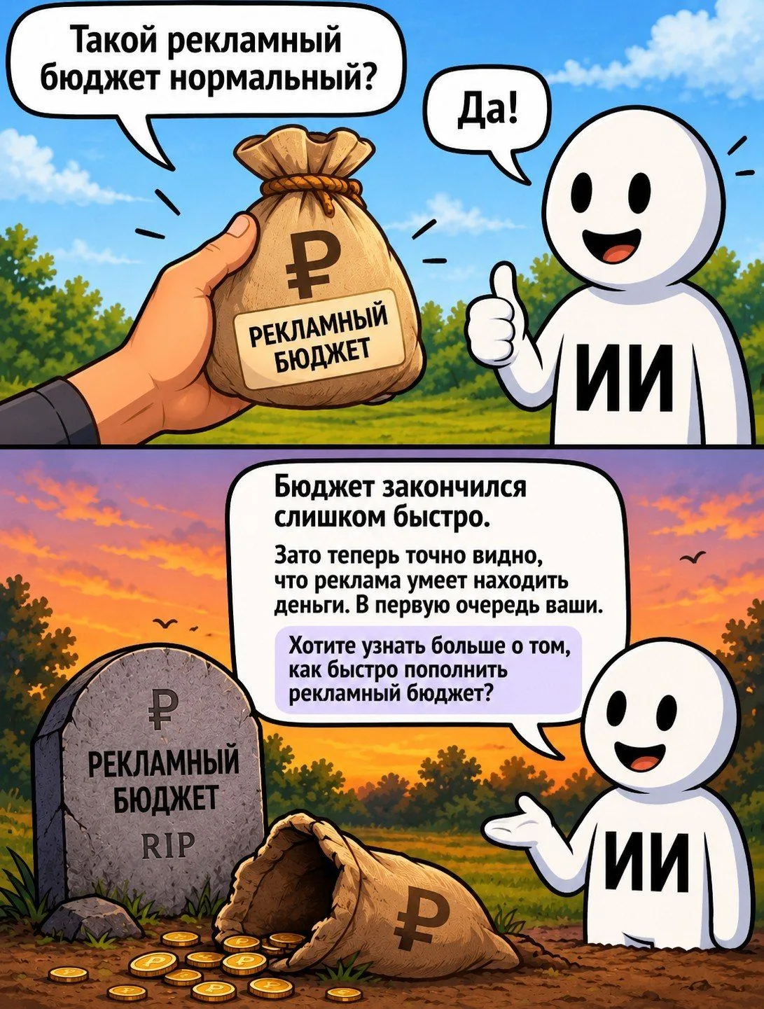 Сегодня уже рассказывали про рекламный бюджет