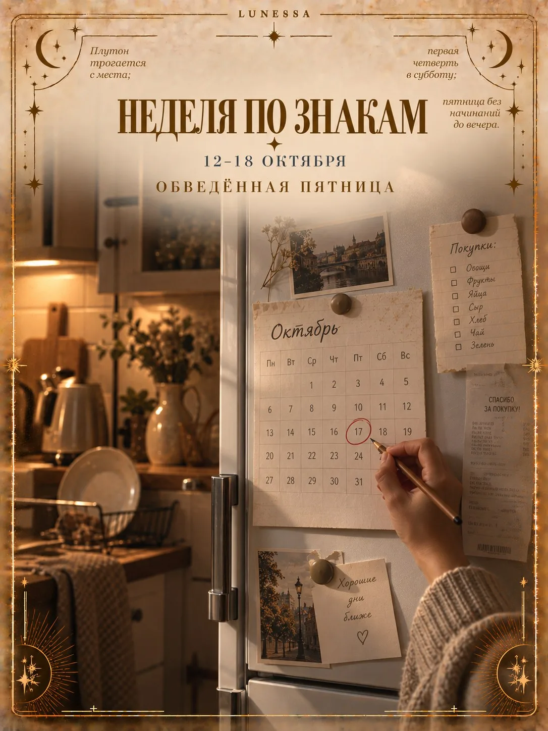 Неделя по знакам ✦ 12–18 октября