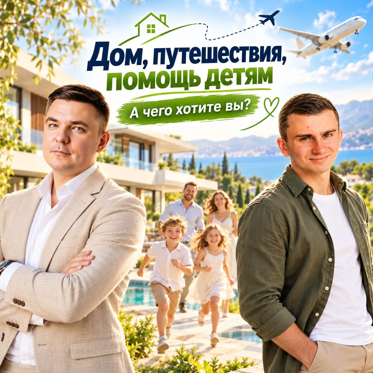 Дом. Путешествия. Хорошее образование для детей.