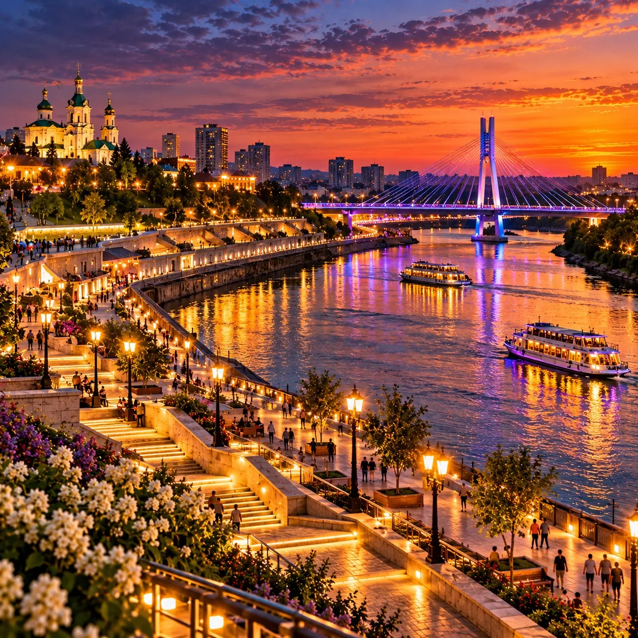 🌅 Вечерняя Тюмень — Россия 🇷🇺