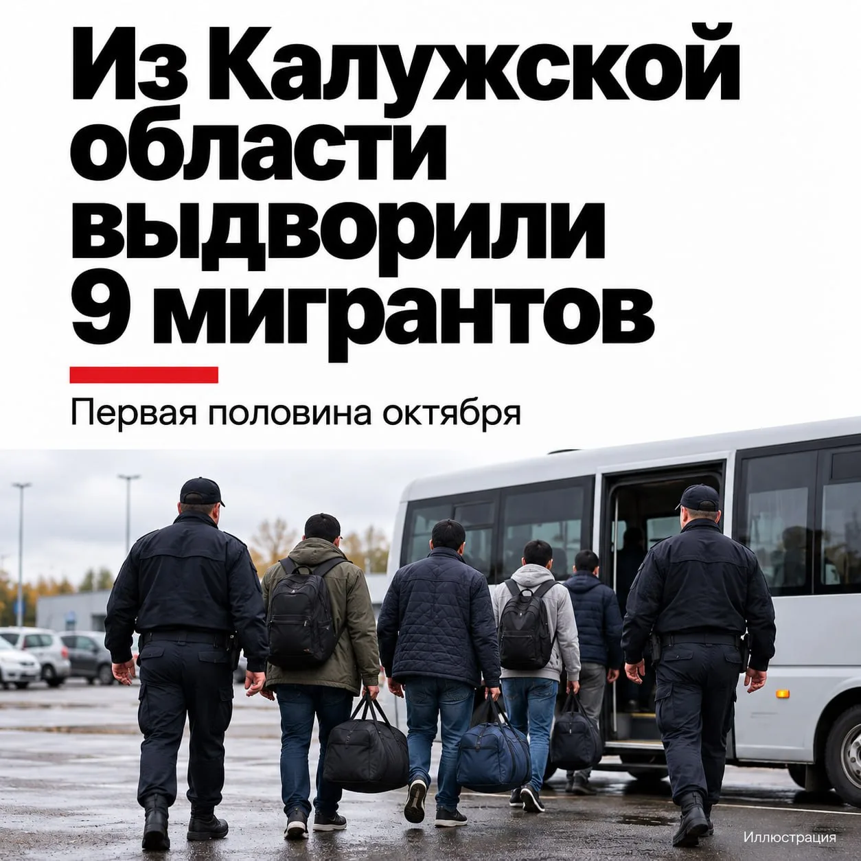 ❗️ Девять мигрантов выдворили из Калужской области за первую половину октября