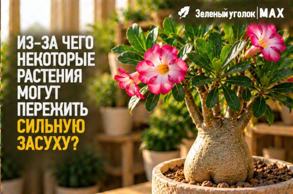💧 ИЗ-ЗА ЧЕГО НЕКОТОРЫЕ РАСТЕНИЯ МОГУТ ПЕРЕЖИТЬ СИЛЬНУЮ ЗАСУХУ?