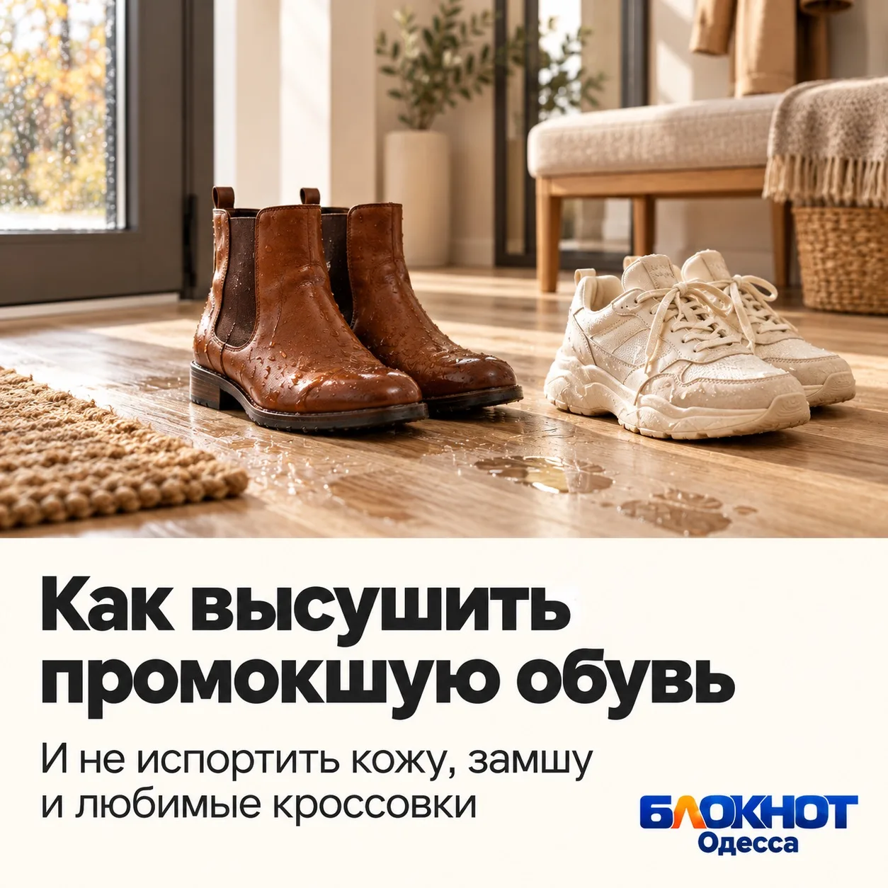 👟 Как правильно высушить промокшую обувь