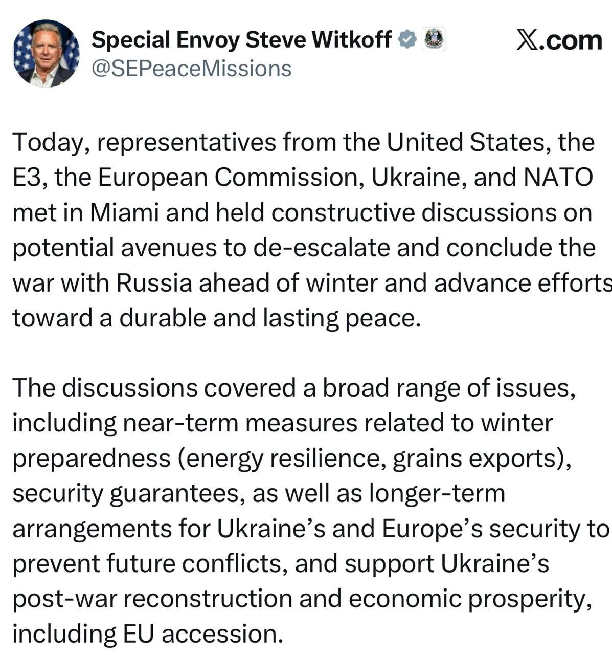 США обсудили с представителями Киева, Европы и НАТО возможное урегулирование конфликта ...