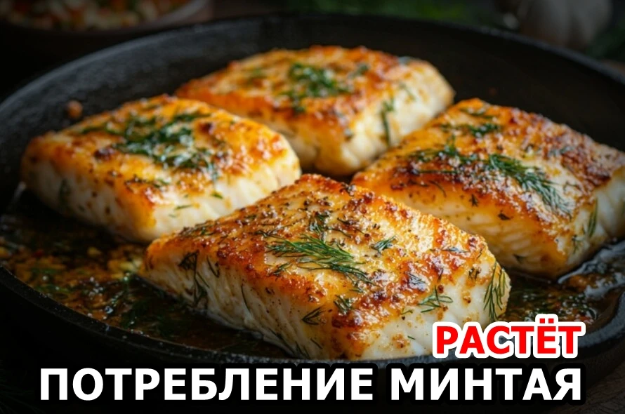 🐟 Доля минтая в общем потреблении рыбы в России достигла 20%