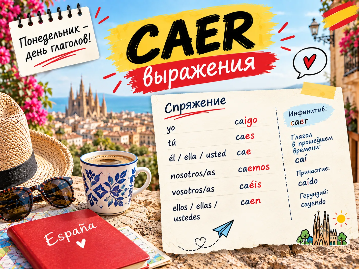 🪂 Понедельник — день глаголов!
