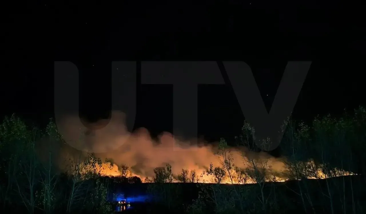 🔥 В Ишимбайском районе рядом с деревней Михайловка произошел ландшафтный пожар