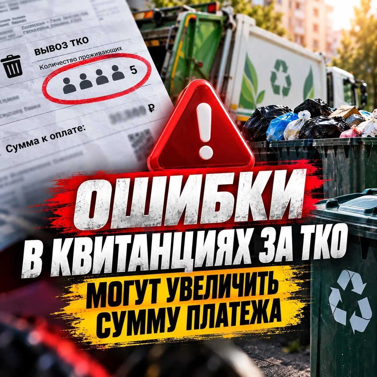 ⚠️ Ошибки в квитанциях за ТКО могут увеличить сумму платежа