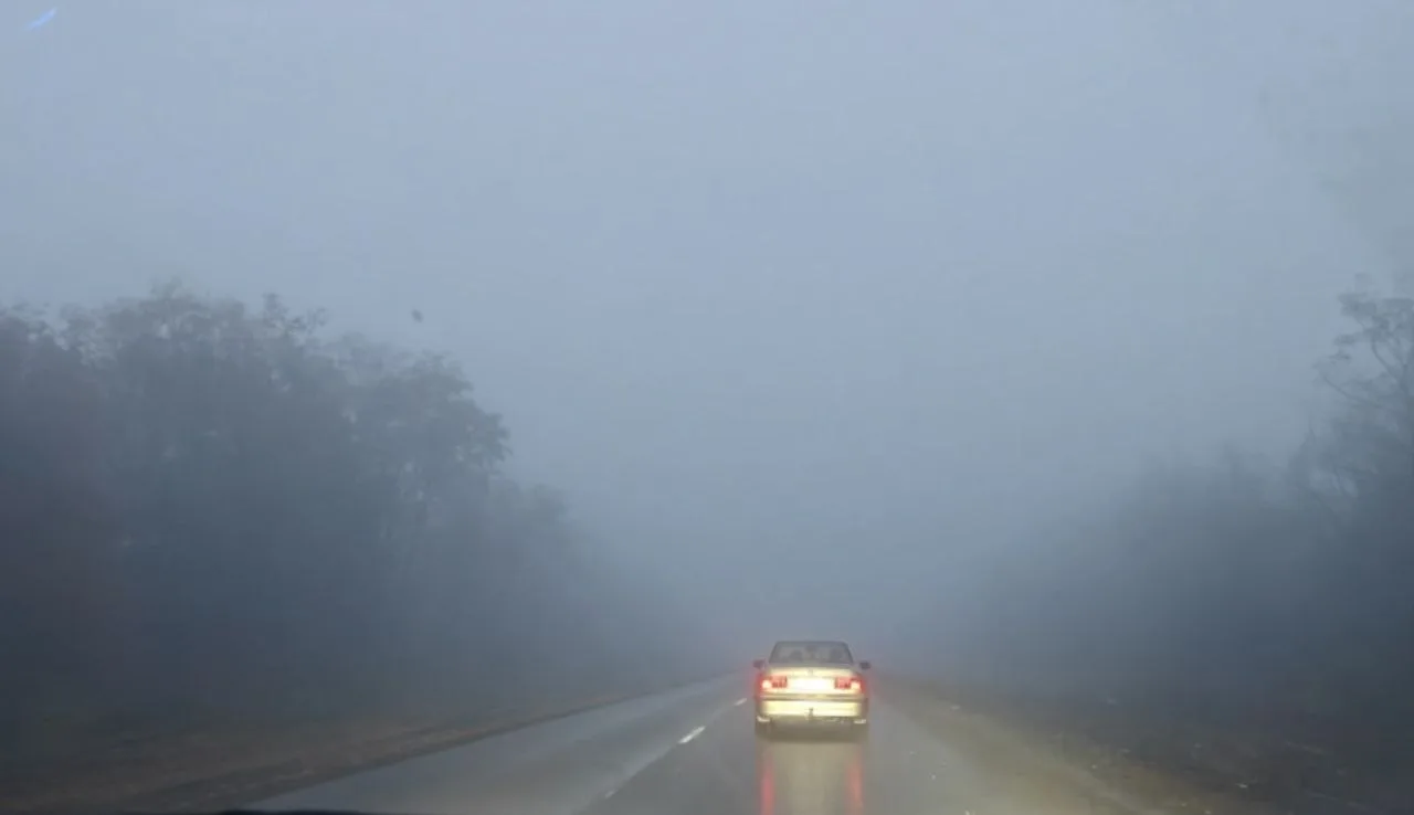 🌫 На въезде в Ровеньки плохая видимость из-за густого тумана
