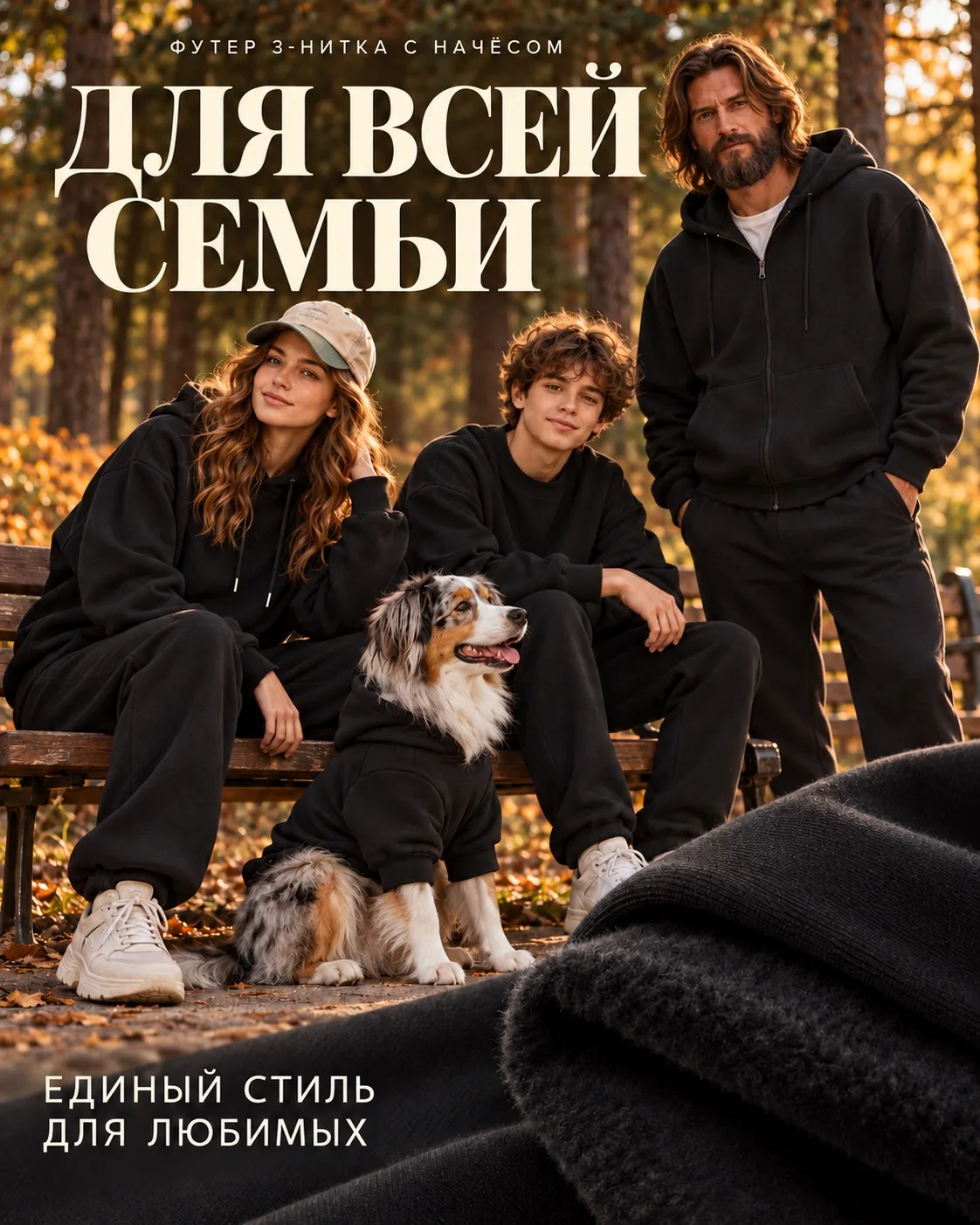 🖤🔥 ФУТЕР 3-НИТКА С НАЧЁСОМ — ГЛУБОКИЙ ЧЁРНЫЙ! 🔥🖤