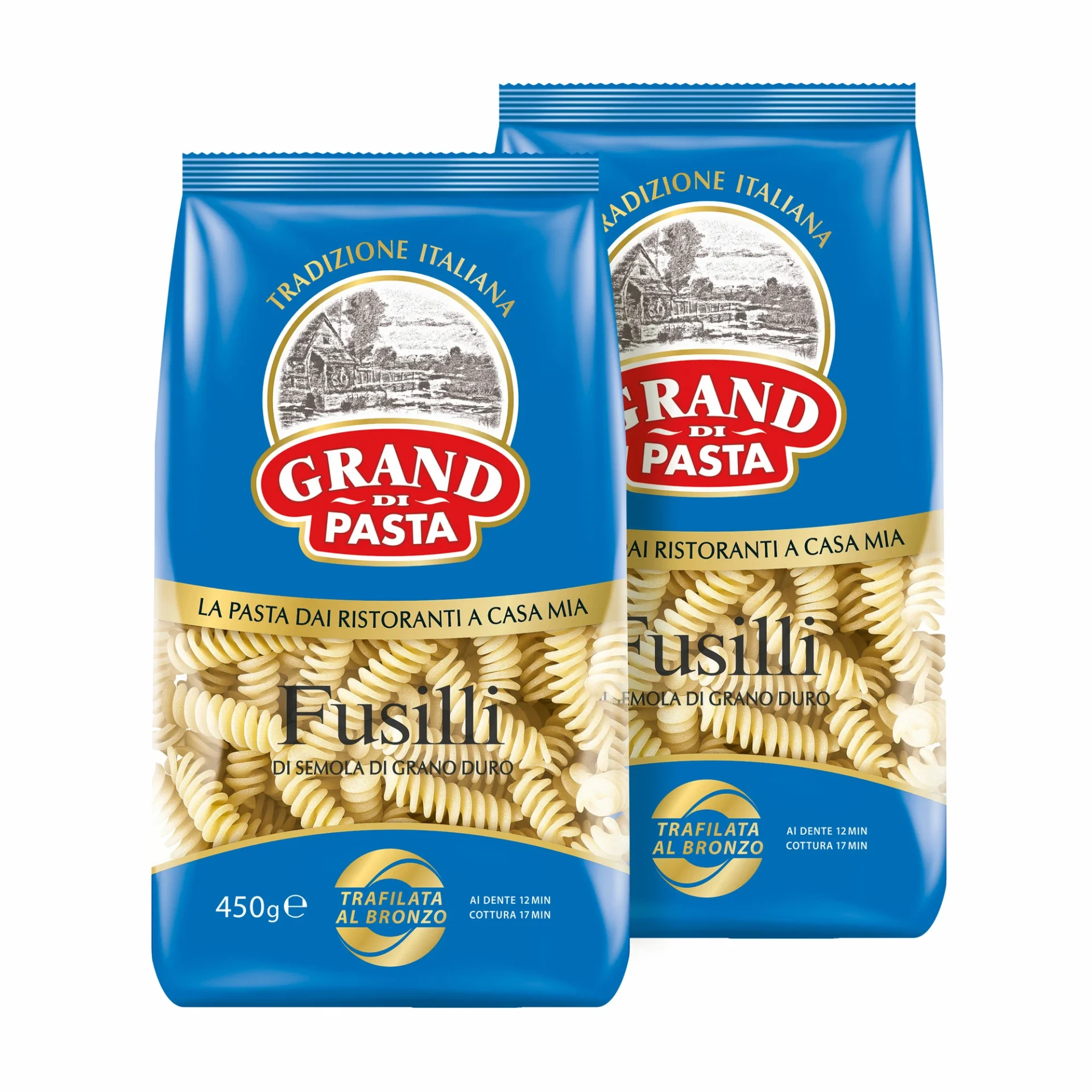 Макароны Grand Di Pasta Fusilli, 450г, 2 шт