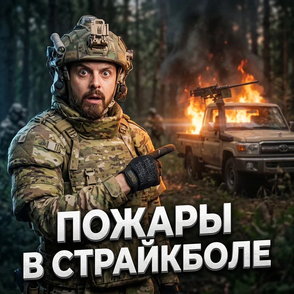 Пожар на страйкбольной игре — тема, которую орги не любят. И вообще про это мало кто го...