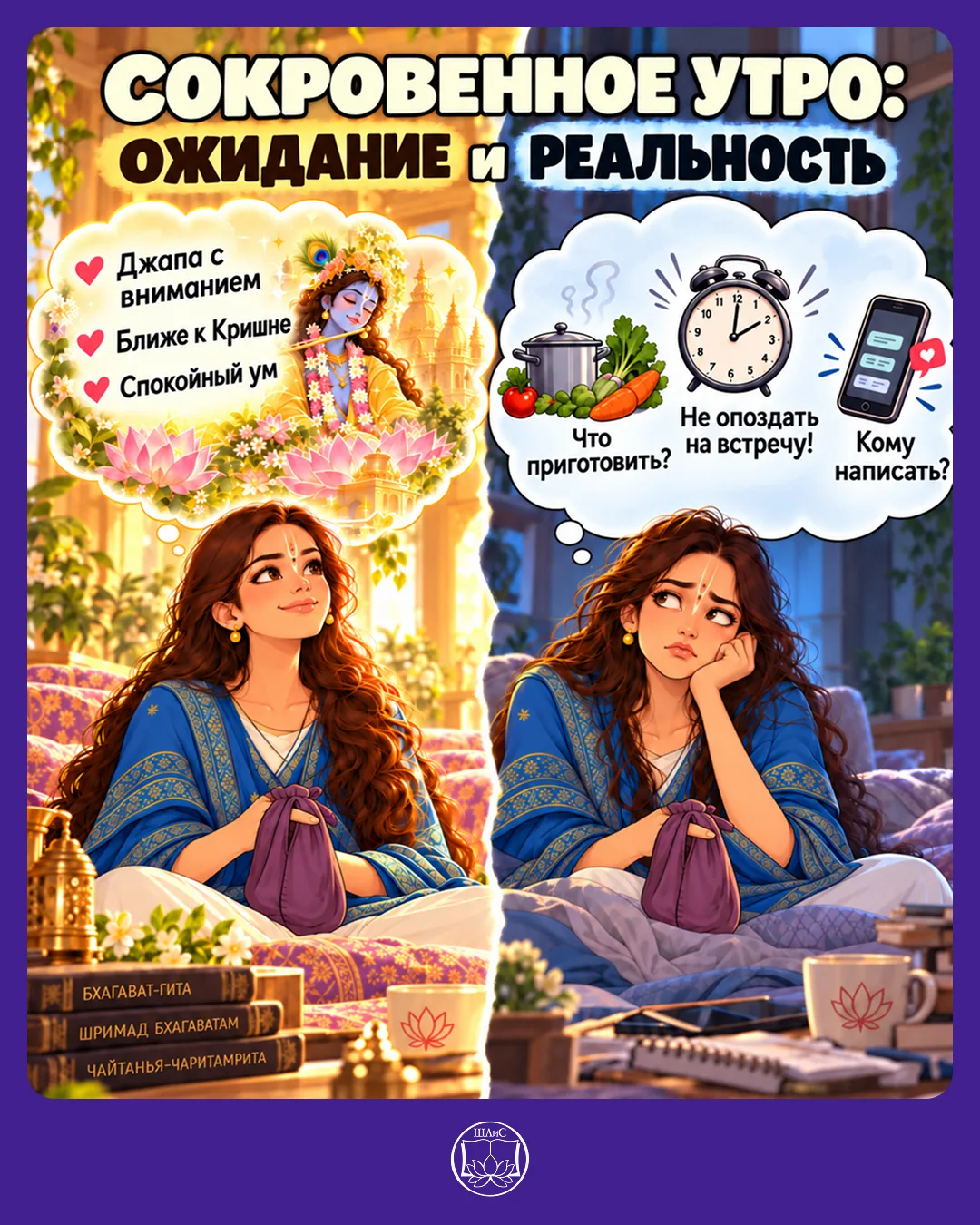 📍Как выглядит сокровенное утро вайшнава: ожидания и реальность